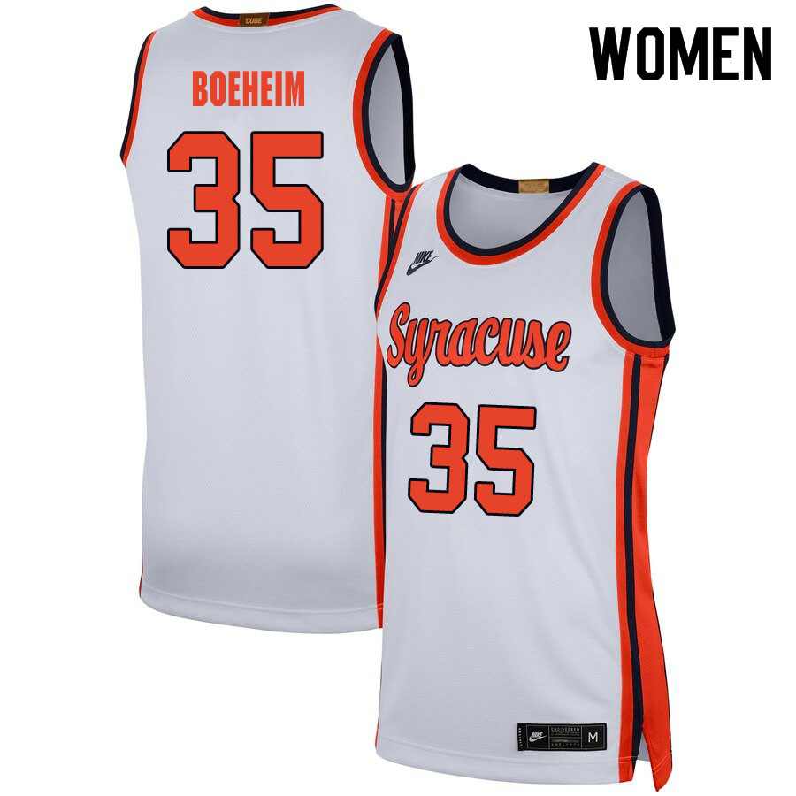 2020 Women #35 Buddy Boeheim Syracuse Orange College Basketball Jerseys Sale-White